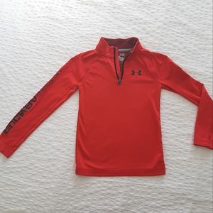 Under Armour Fitted ColdGear Top with Zip, Youth S